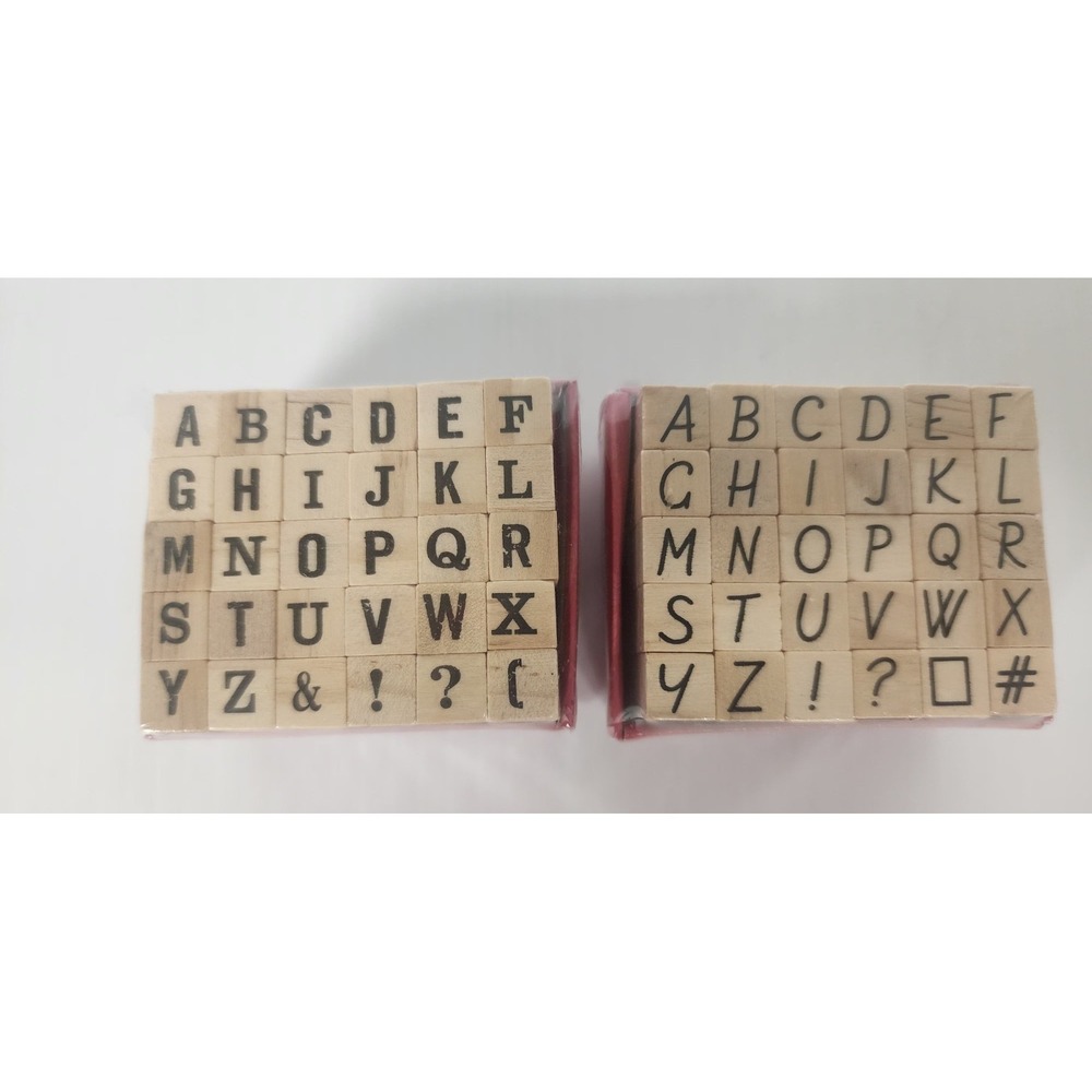 Studio G Set of‎ 2  Alphabet Rubber Stamp Sets By Hampton Art  Sealed